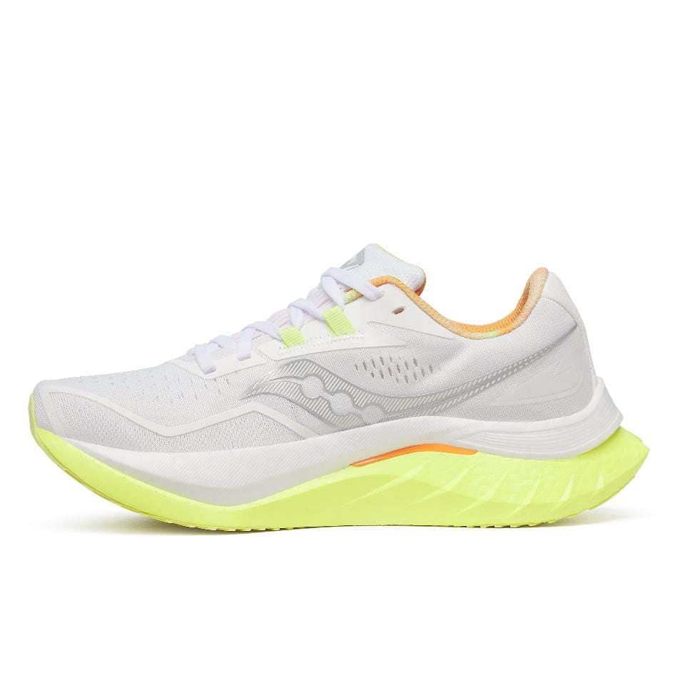 Saucony Women's Endorphin Speed 4 Running Shoes in White/Sunny SS25 - Image 6
